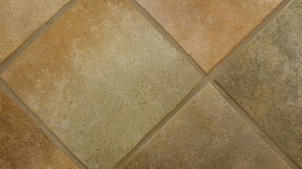Porcelain tiled floor